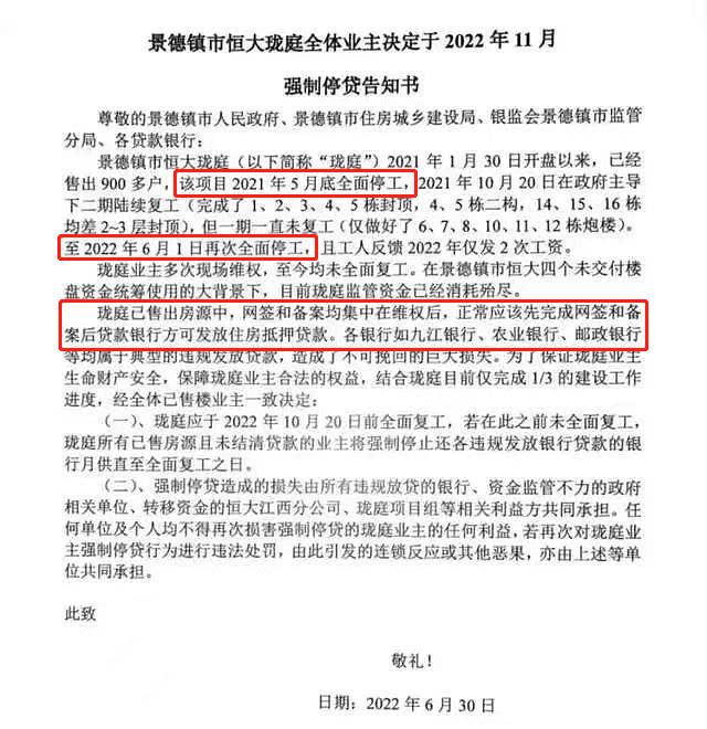 停貸