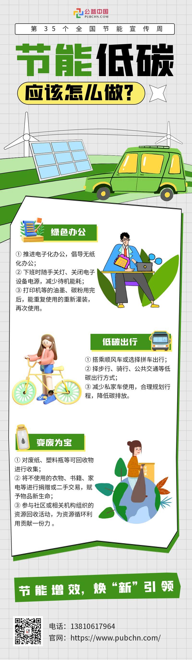 圖怪獸_幾何插畫低碳環保公益宣傳營銷長圖